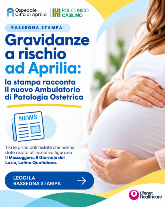 Rassegna stampa sul nuovo Ambulatorio di Patologia Ostetrica dell'Ospedale Città di Aprilia con il Prof. Herbert Valensise