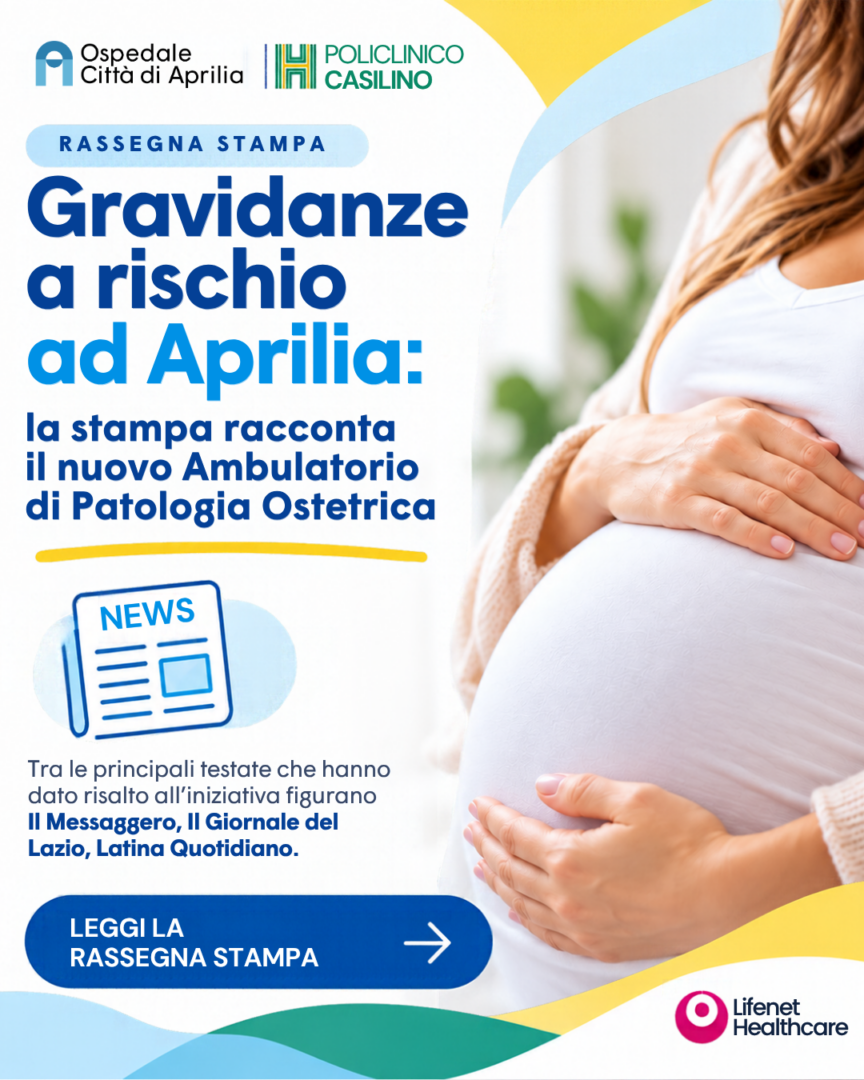 Rassegna stampa sul nuovo Ambulatorio di Patologia Ostetrica dell'Ospedale Città di Aprilia con il Prof. Herbert Valensise